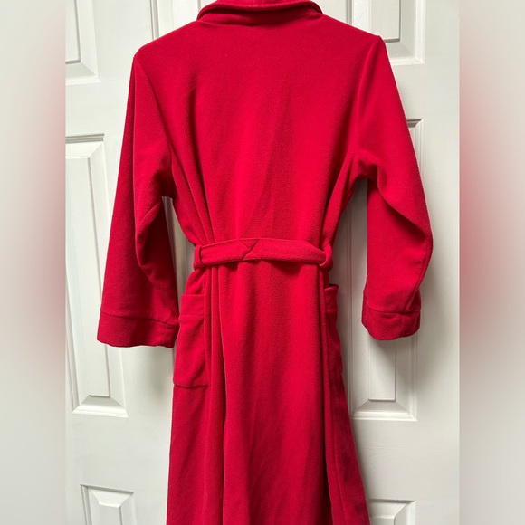LL Bean Robe Unisex Boy’s Girl’s Med(10-12) EUC Red - Picture 2 of 4